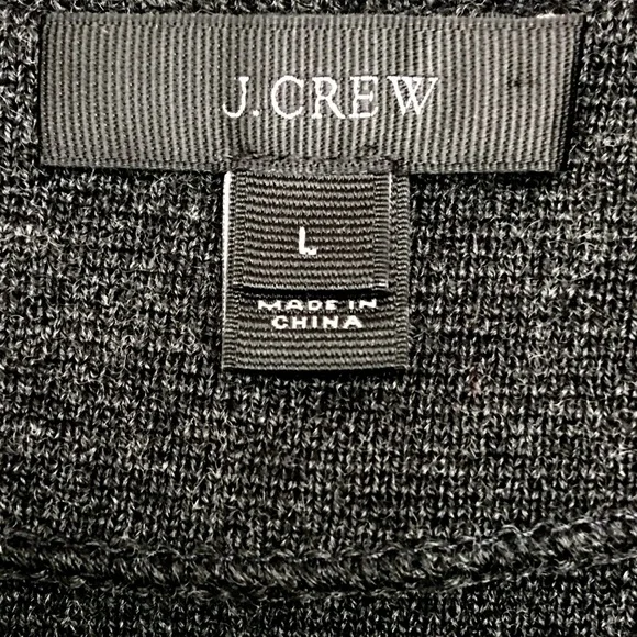 J.CREW Open-Front Merino Wool Blazer Sweater Jacket In Charcoal Size L - Picture 10 of 12